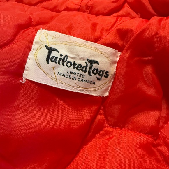 VINTAGE RED FUR JACKET SZ 4 - Picture 3 of 4